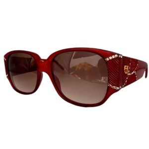 Designer Red Women's Oversized Sunglasses